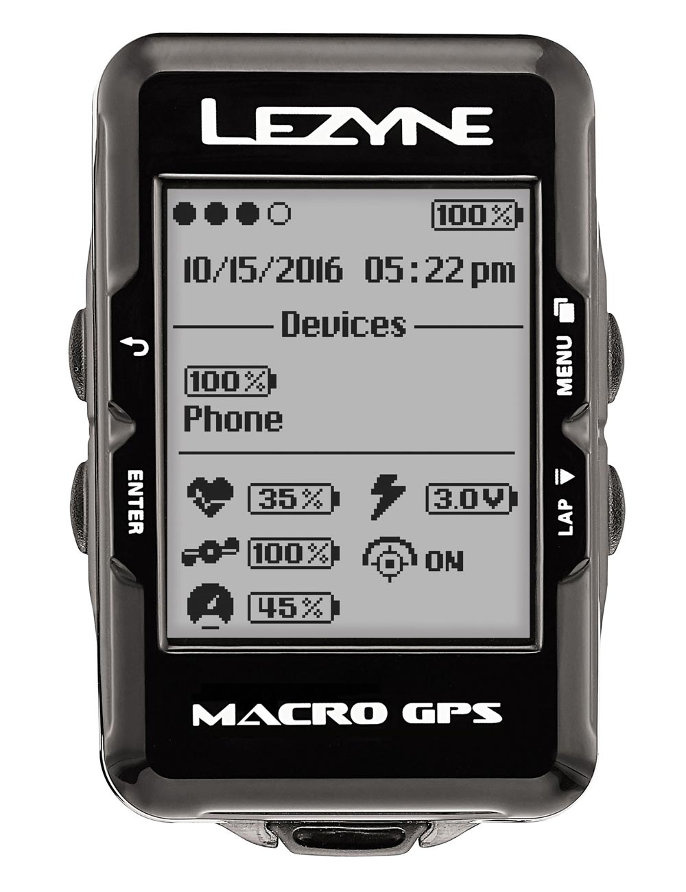 cyklonavigace Lezyne Macro GPS black