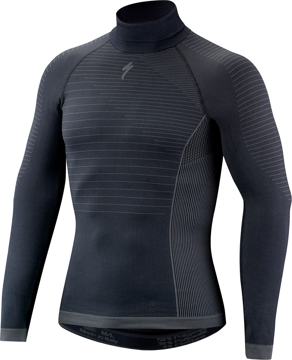 spodní triko s dlouhým rukávem Specialized Seamless Long Sleeve Roll Neck 2021 dark gray