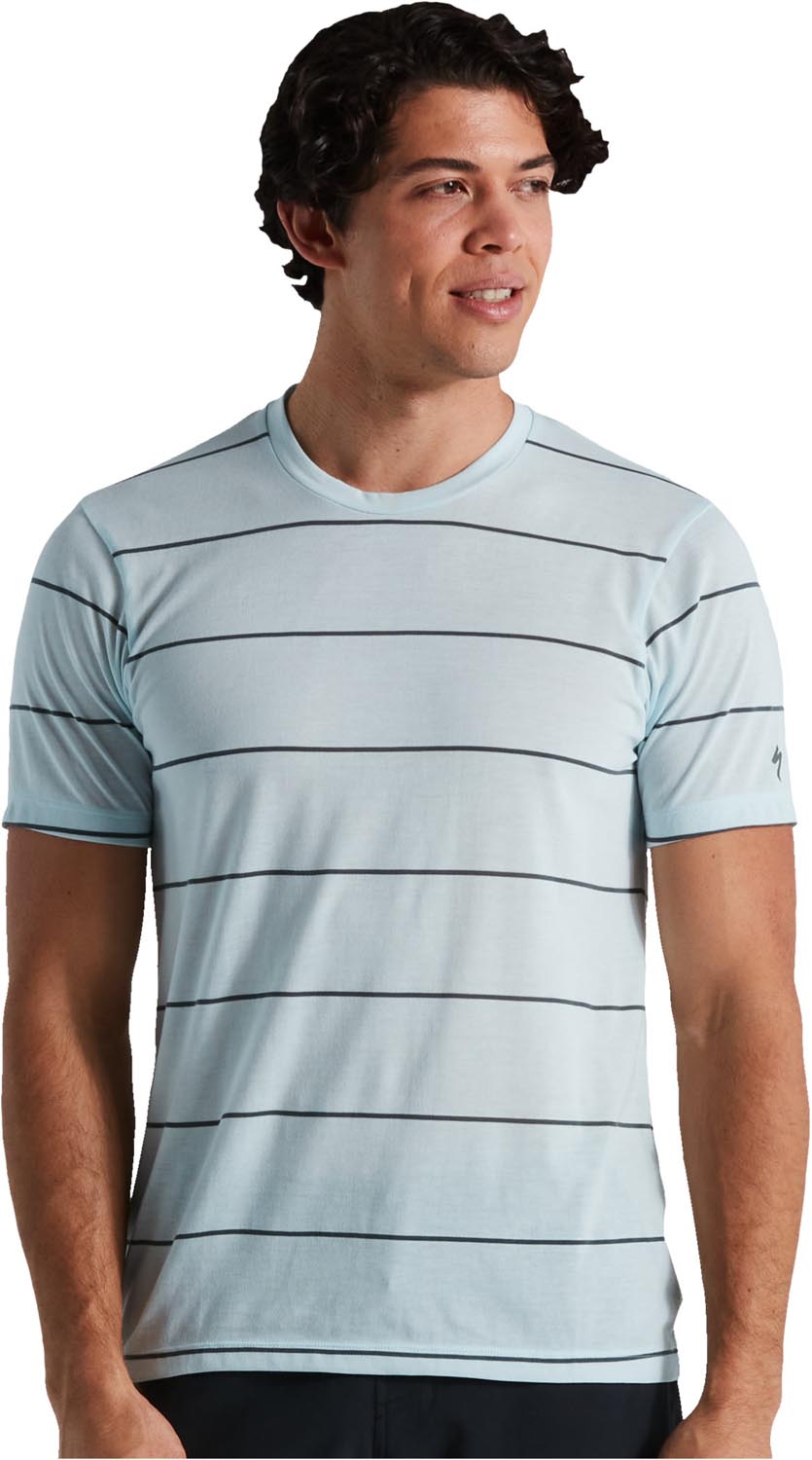 triko Specialized Trail Stripe Tech Tee 2021 ice blue