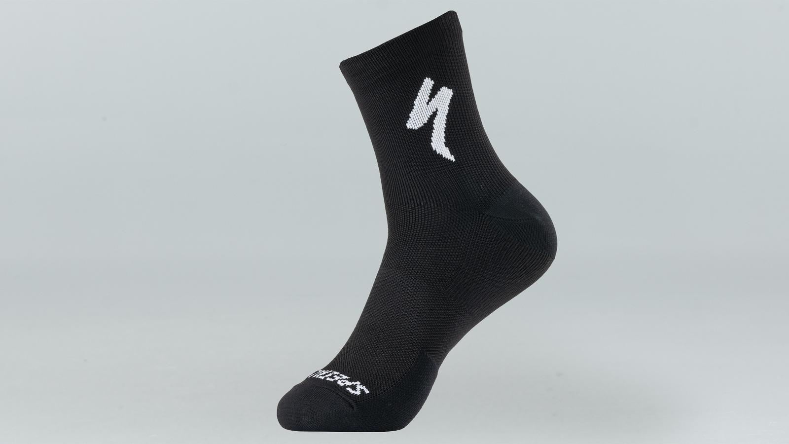 ponožky Specialized Soft Air Mid Logo 2022 black/white