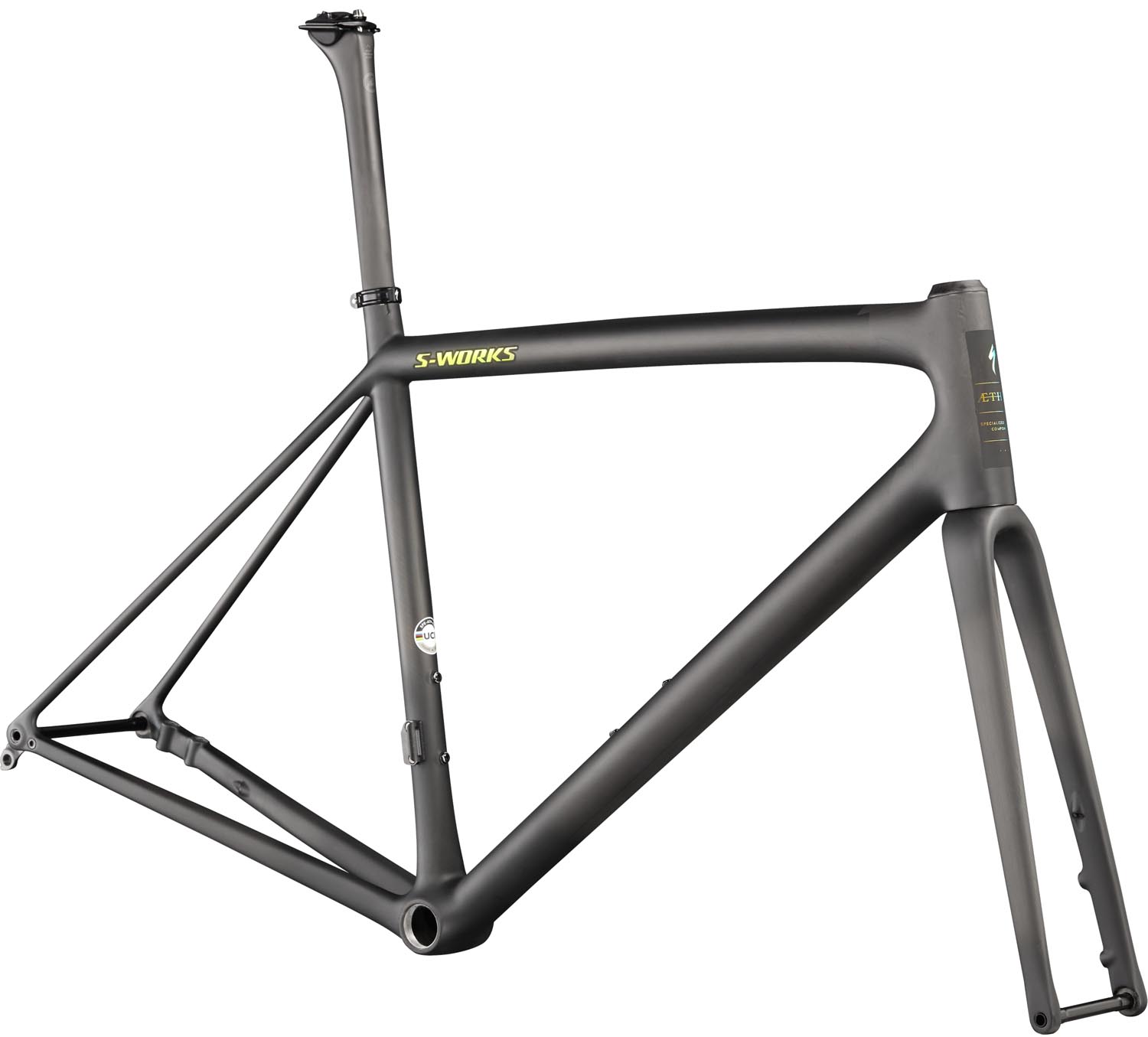 rám silničního kola Specialized S-Works Aethos 2022 satin carbon/jet fuel
