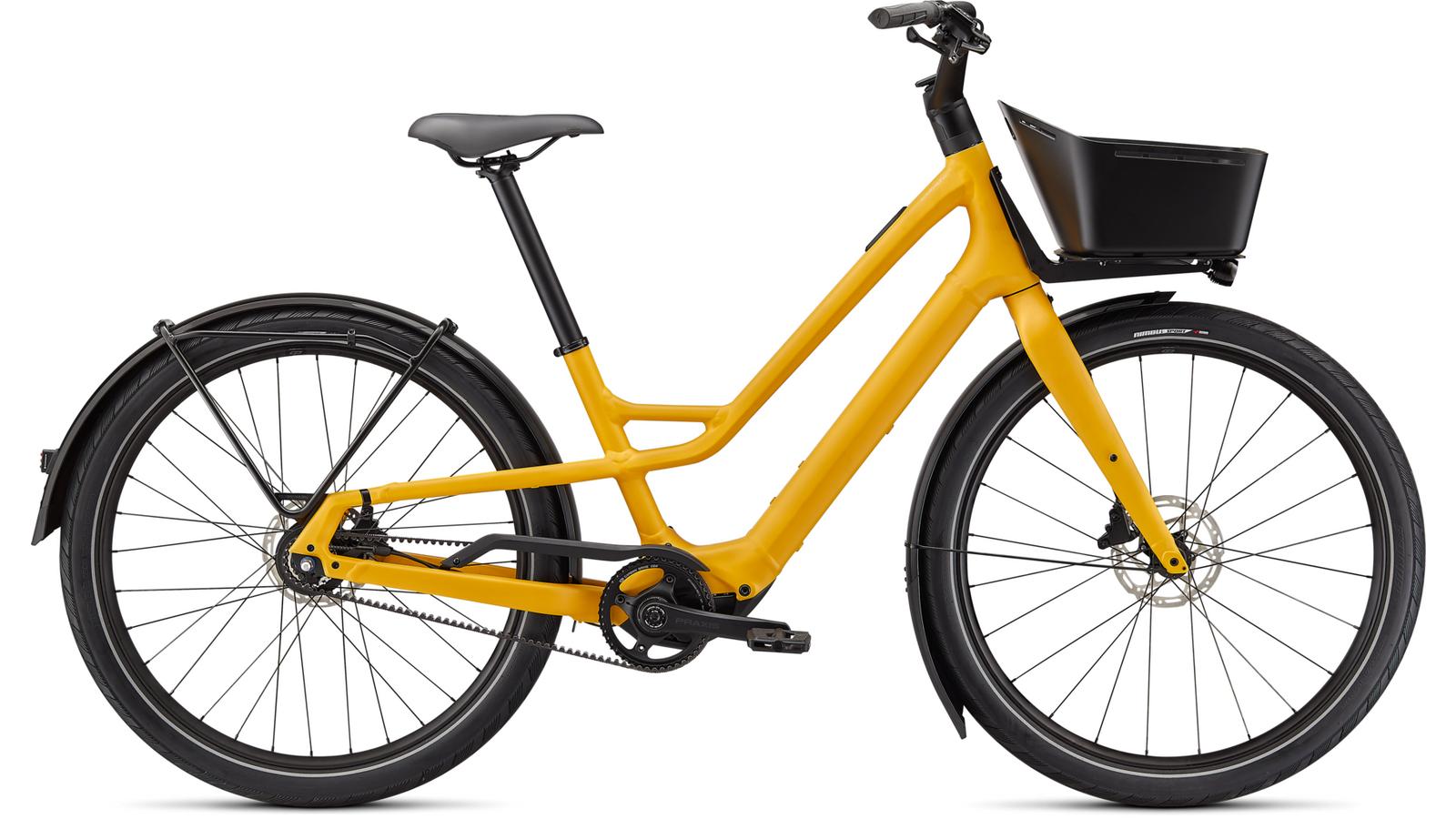 městské elektrokolo Specialized Como SL 5.0 2023 brassy yellow/transparent