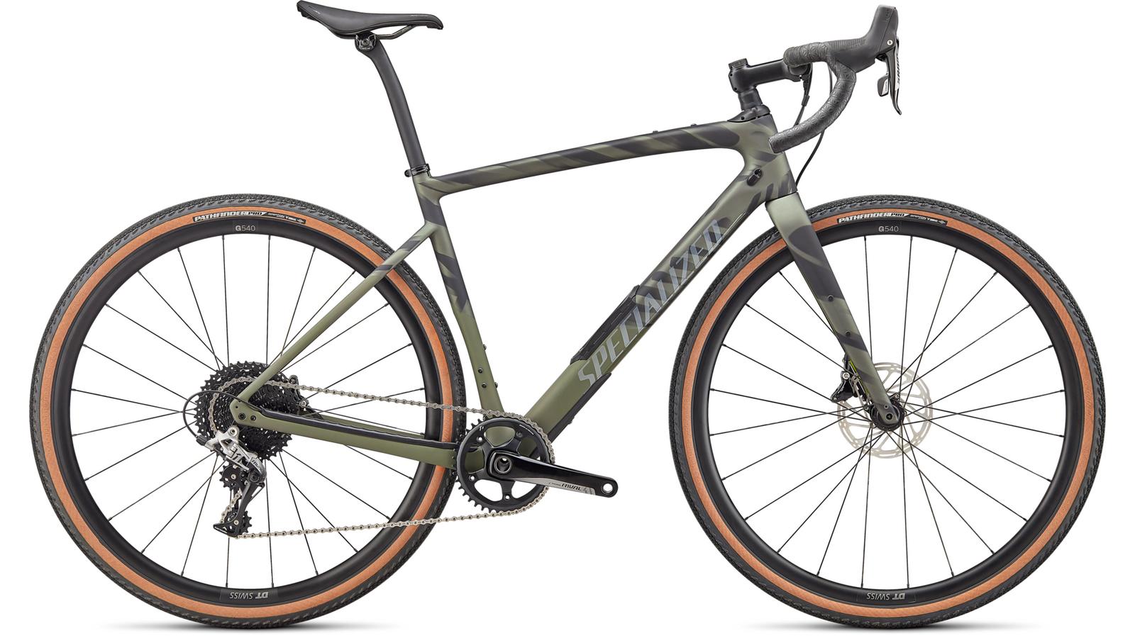silniční kolo Specialized Diverge Comp Carbon 2022 satin olive/oak/chrome