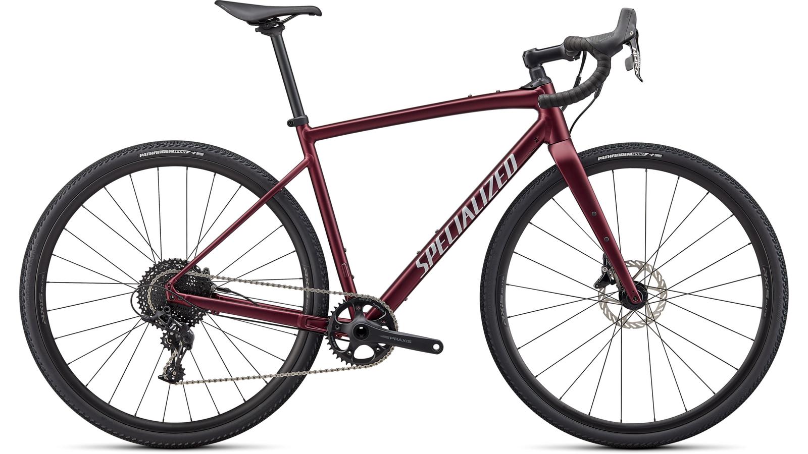 silniční kolo Specialized Diverge Comp E5 2022 satin maroon/light silver/chrome