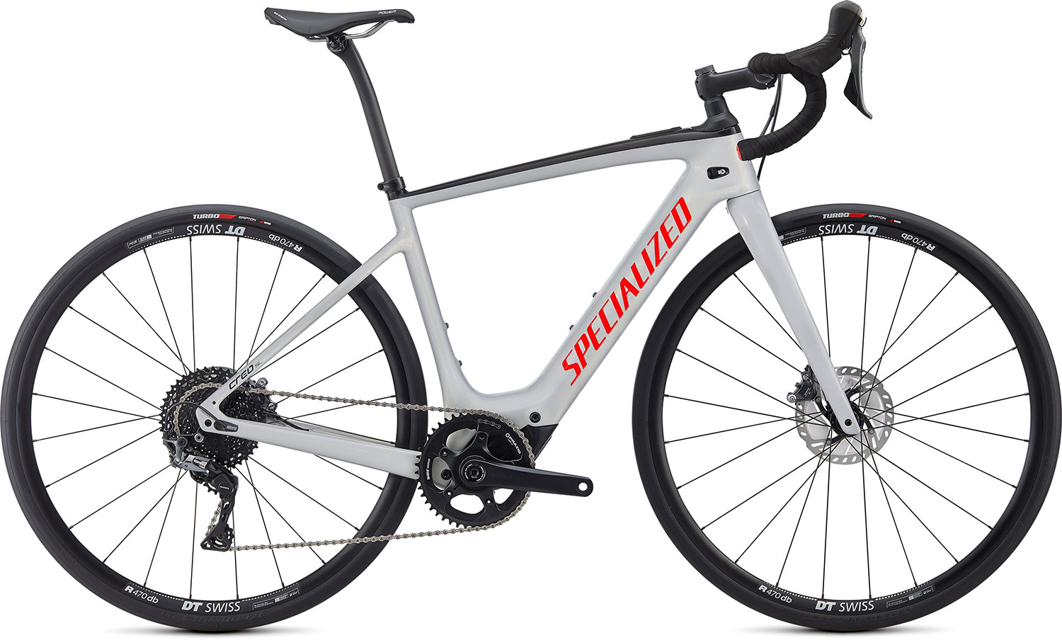 silniční elektrokolo Specialized Creo SL Comp Carbon 2021 gloss dove gray/red